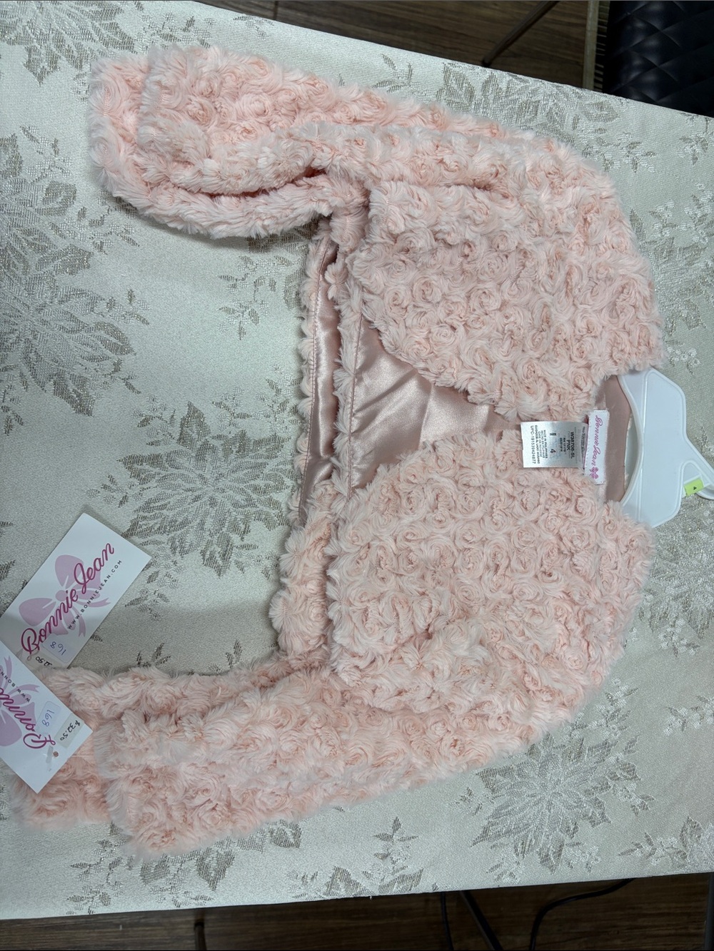 Bonnie Jean Blush Pink Rosette Bolero